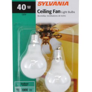 SYLVANIA 40-Watt A15 -White- Ceiling Fan Bulbs - Intermdiate Base 12-Pack X22078