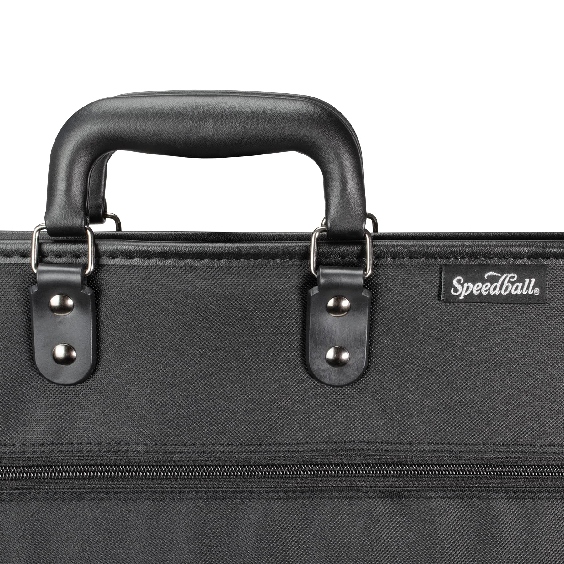 Speedball Universal Heavy Duty Art Portfolio Carrying Case with Handles for Storing and Transporting Artwork, Sketch, Drawing and Canvas, Black, 17 x 22 Inches