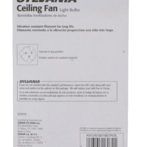 SYLVANIA 40-Watt A15 -White- Ceiling Fan Bulbs - Intermdiate Base 12-Pack X22078