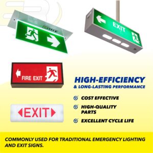 Emergency/Exit Lighting Battery Fits and Replaces Hubbell 859-0120859 LITHONIA D-AA650B LITHONIA D-AA650Bx4 Dual-Lite 0120859 Custom-145-18 NIC0991 Lithonia 4AA-800-18-8WL Unitech 4AA-800-18-8WL