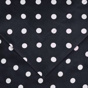 SUPERIOR Cotton Blend Duvet Cover Set, Polka Dot Design, Includes 1 Duvet Cover with Button Closure 1 Pillow Sham, Luxury Bedding, Sateen Weave, Twin, Black