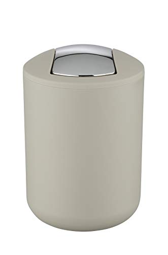 WENKO 21221100 Swing Cover bin Brasil, S, Taupe, 1 Pack, 14 x 14 x 21 cm