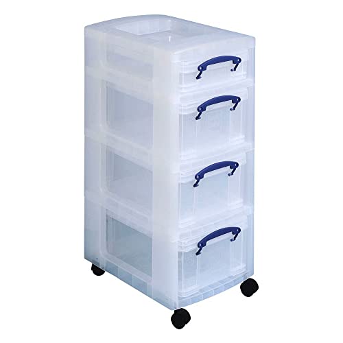 Really Useful Box Box Tower Transparent Capacity: 1 x 4.0 L + 3 x 9.0 L