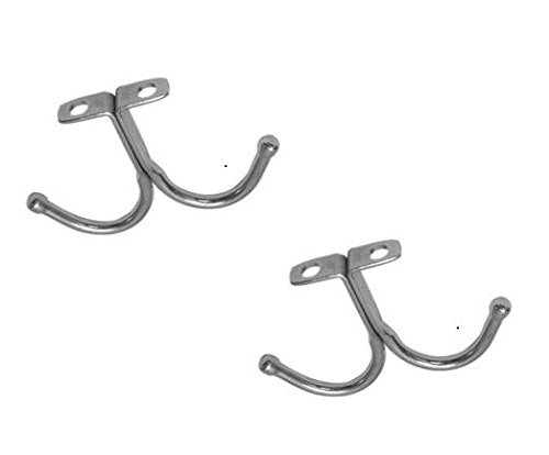 Universal, Fits Most Makes & Models UN1003 Locker Double-Prong Coat Hooks, Set of 2