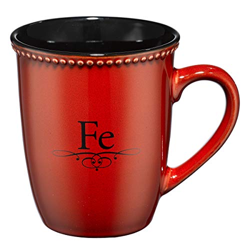 Christian Art Gifts Taza de Gres para Café y Té 14 oz Inspirational las Sagrada Escritura Taza para Hombre y Mujer: Fe - 1 Pedro 1:21 Microondas y Lavavajillas Novedad Vajilla, Rojo Paprika