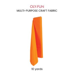 Fairfield OLY-Fun, Multi-Purpose Craft Fabric, Polypropylene Fabric for Sewing, Stenciling, Tying, and More, Craft Supplies, Orange Cursh, 10 Yard Bolt