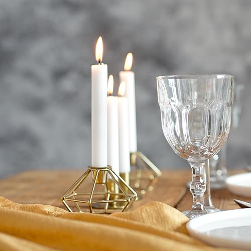 Tapered Candles - 80 Bulk Set of 6” Candle Sticks - 5 Hours Clean, Long-Burning White Candlesticks - Dripless Unscented Candles & Hand-Dipped Tall Candles for Dinners - White Taper Candles by PARNOO