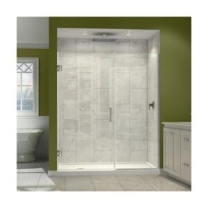 DreamLine Unidoor Plus 59 1/2 - 60 in. W x 72 in. H Frameless Hinged Shower Door in Chrome, SHDR-245957210-01