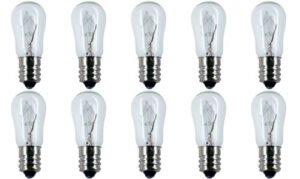 cec industries #10s6/230v bulbs, 230 v, 10 w, e12 base, s-6 shape (box of 10)