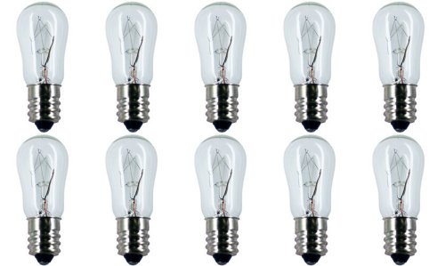 CEC Industries #10S6/230V Bulbs, 230 V, 10 W, E12 Base, S-6 Shape (Box of 10)