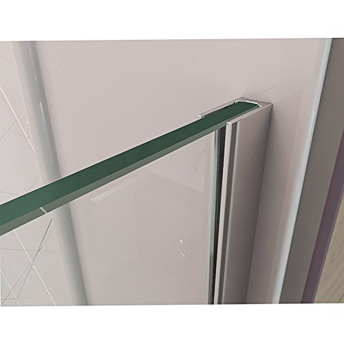 DreamLine Unidoor Plus 45 1/2 - 46 in. W x 72 in. H Frameless Hinged Shower Door in Chrome, SHDR-244557210-01