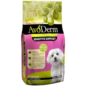 avoderm natural advanced sensitive support small breed turkey formula dry dog food 4 lb