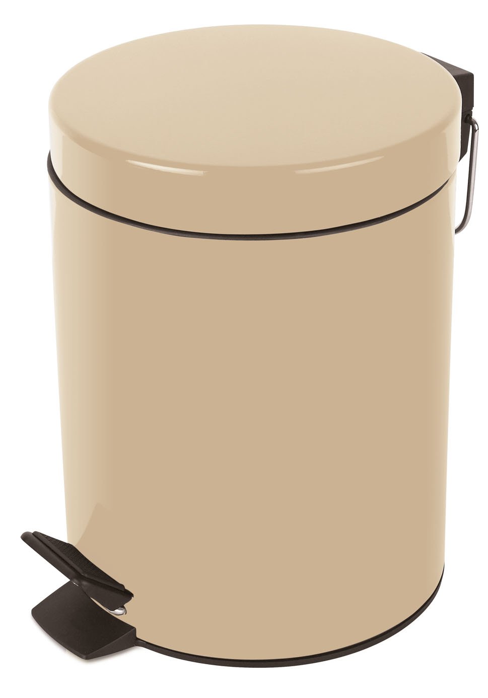 Spirella Cosmetic Bin Sydney Beige Trash Bin Pedal Bin - 3 litres - with Removable Inner bin