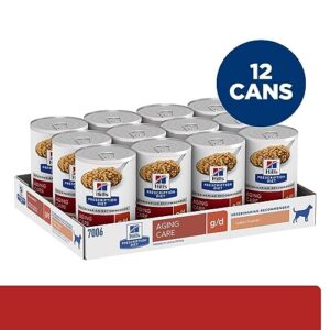 Hill's Prescription Diet g/d Aging Care Turkey Flavor Wet Dog Food, Veterinary Diet, 13 oz. Cans, 12-Pack