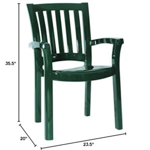 Compamia Sunshine Resin Patio Dining Arm Chair in Green (Set of 2)