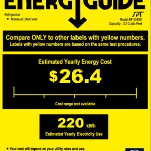 SPT RF-334SS 3.3 cu.ft. Compact Refrigerator in Stainless Steel - Energy Star