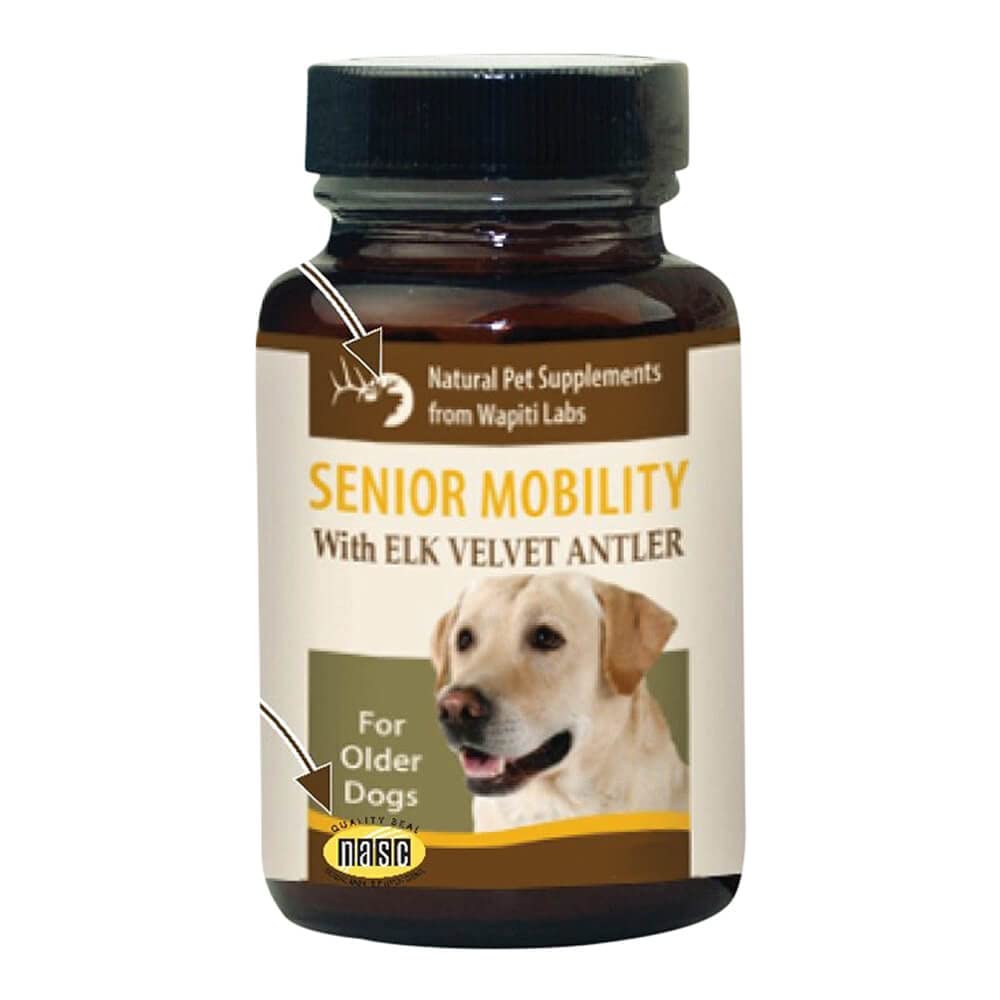 Wapiti Labs 60 Count Senior Dog Mobility with Elk Velvet Antler Tablets