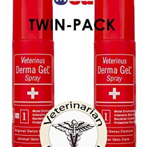 Veterinus Derma GeL® - Natural Spray 50mL - 1.7 fl.oz. (Twin-Pack of 2 x 50mL) - CAT Safe Non Toxic Contains: Freeze Dried Lavender extr. (no Essential Oil)