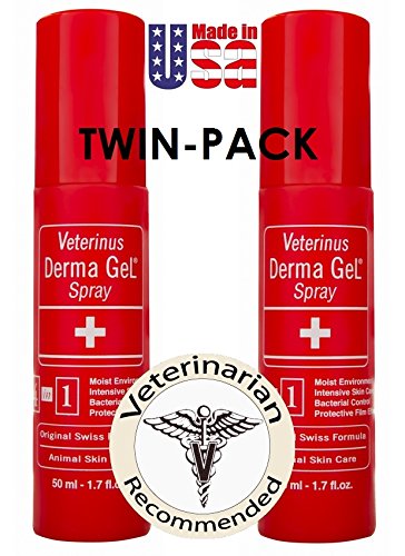 Veterinus Derma GeL® - Natural Spray 50mL - 1.7 fl.oz. (Twin-Pack of 2 x 50mL) - CAT Safe Non Toxic Contains: Freeze Dried Lavender extr. (no Essential Oil)