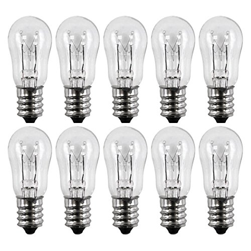 CEC Industries #10S-6 120V Bulbs, 120 V, 10 W, E12 Base, S-6 shape (Box of 10)