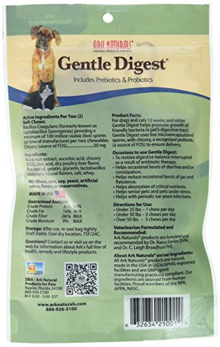 ARK Naturals Gentle Digest,CAT&Dog,CHW, 3.2 FZ -Pack of 3