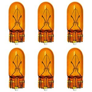 CEC Industries #2827 (Amber) Bulbs, 12 V, 5 W, W2.1x9.5d Base, T-3.25 shape (Box of 10)