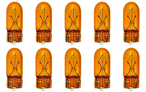 CEC Industries #2827 (Amber) Bulbs, 12 V, 5 W, W2.1x9.5d Base, T-3.25 shape (Box of 10)