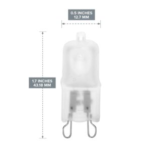 10 Pack Frosted Lense Q75/G9/FR/120V G9 JCD 75 Watt 120 Volt T4 JD Type Halogen House Hold Light Bulb Hanging Pendant Accent Type Spot Down Lamp Chandelier Sconce Fixture Lighting