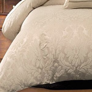 Royal Hotel Bedding 7PC- Full/Queen Sara Jacquard Duvet Cover Set