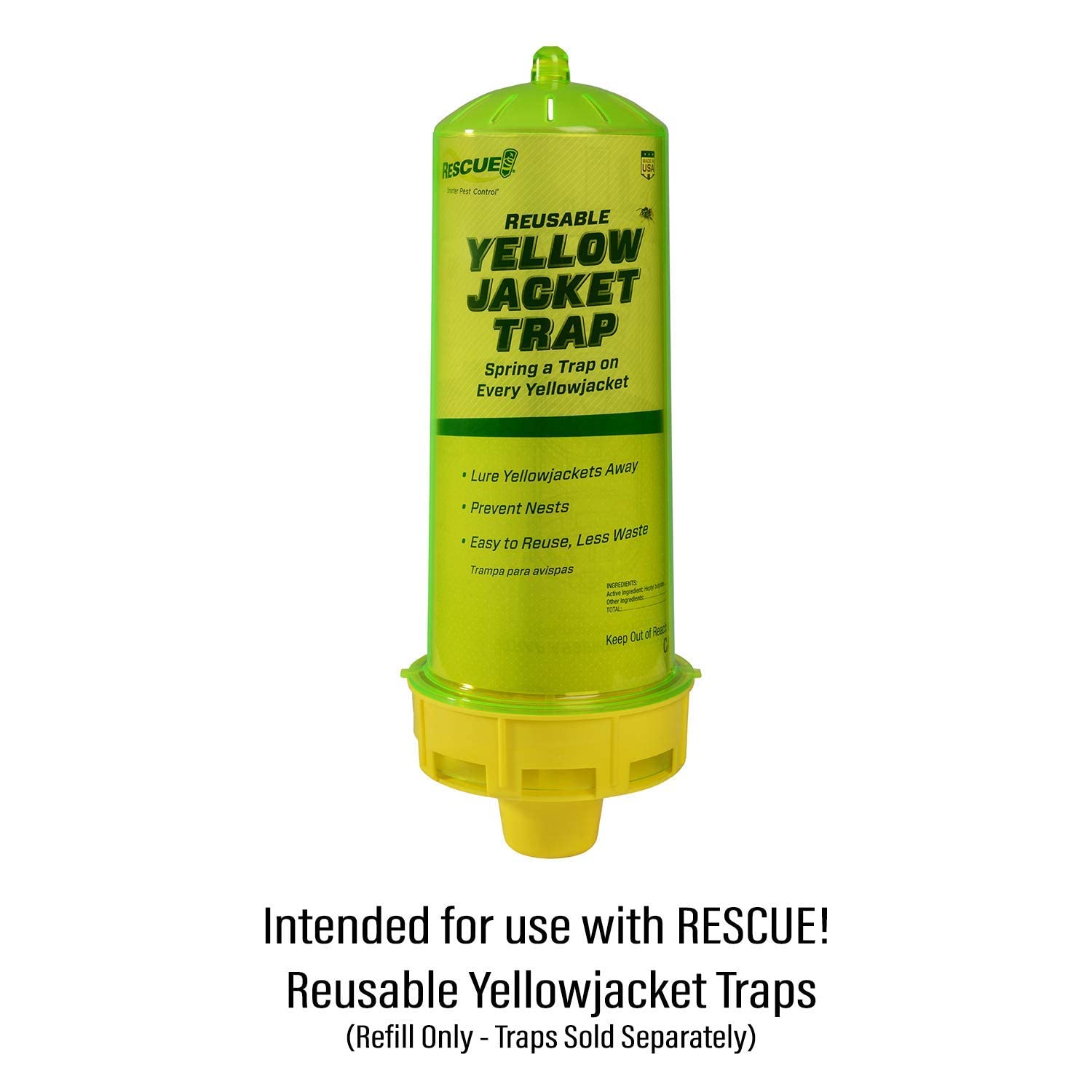 RESCUE! Yellowjacket Attractant Cartridge (10 Week Supply) – for RESCUE! Reusable Yellowjacket Traps - (10 Pack)