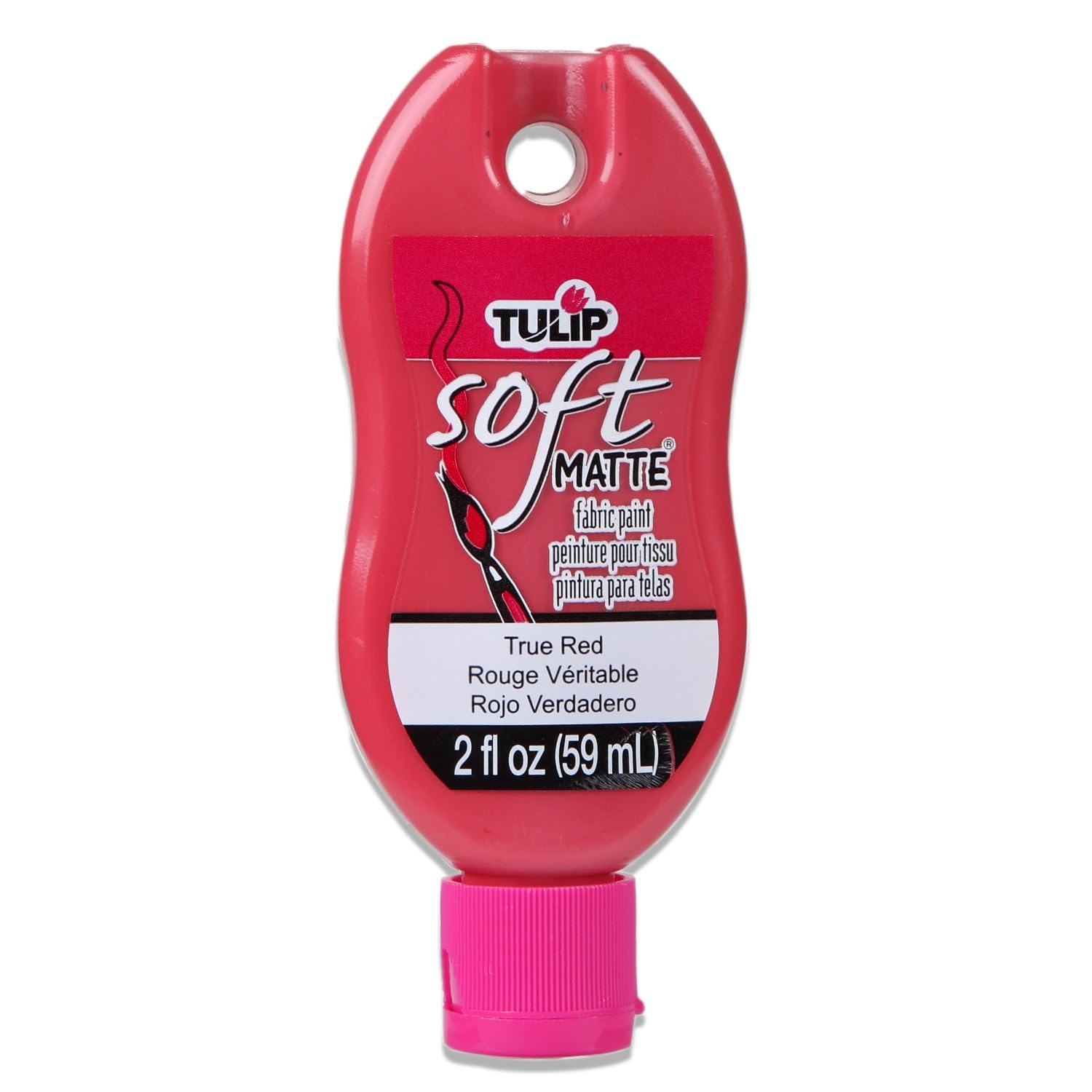 Tulip 309-57 Soft Matte Fabric Paint 2oz, 2 Fl Oz (Pack of 1), True Red