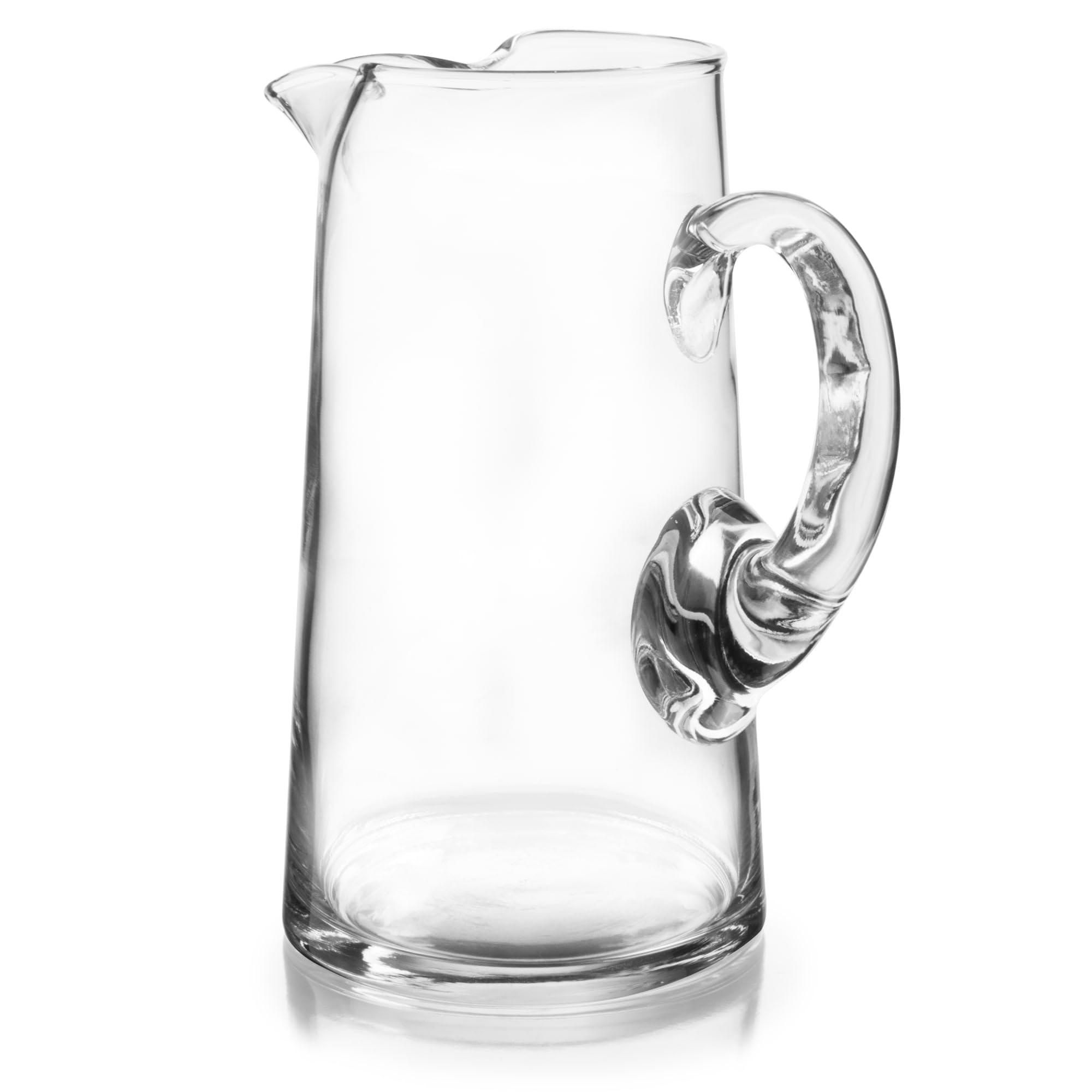 Libbey Cantina 90 Oz Tall Glass Pitcher, Hand-Blown Clear Glass Pitcher with Handle, Elegant Glass Serving Pitcher for Iced Tea, Lemonade, and More