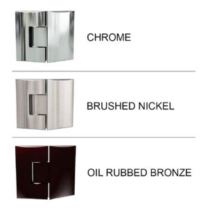 DreamLine Unidoor Plus 45 1/2 - 46 in. W x 72 in. H Frameless Hinged Shower Door in Chrome, SHDR-244557210-01