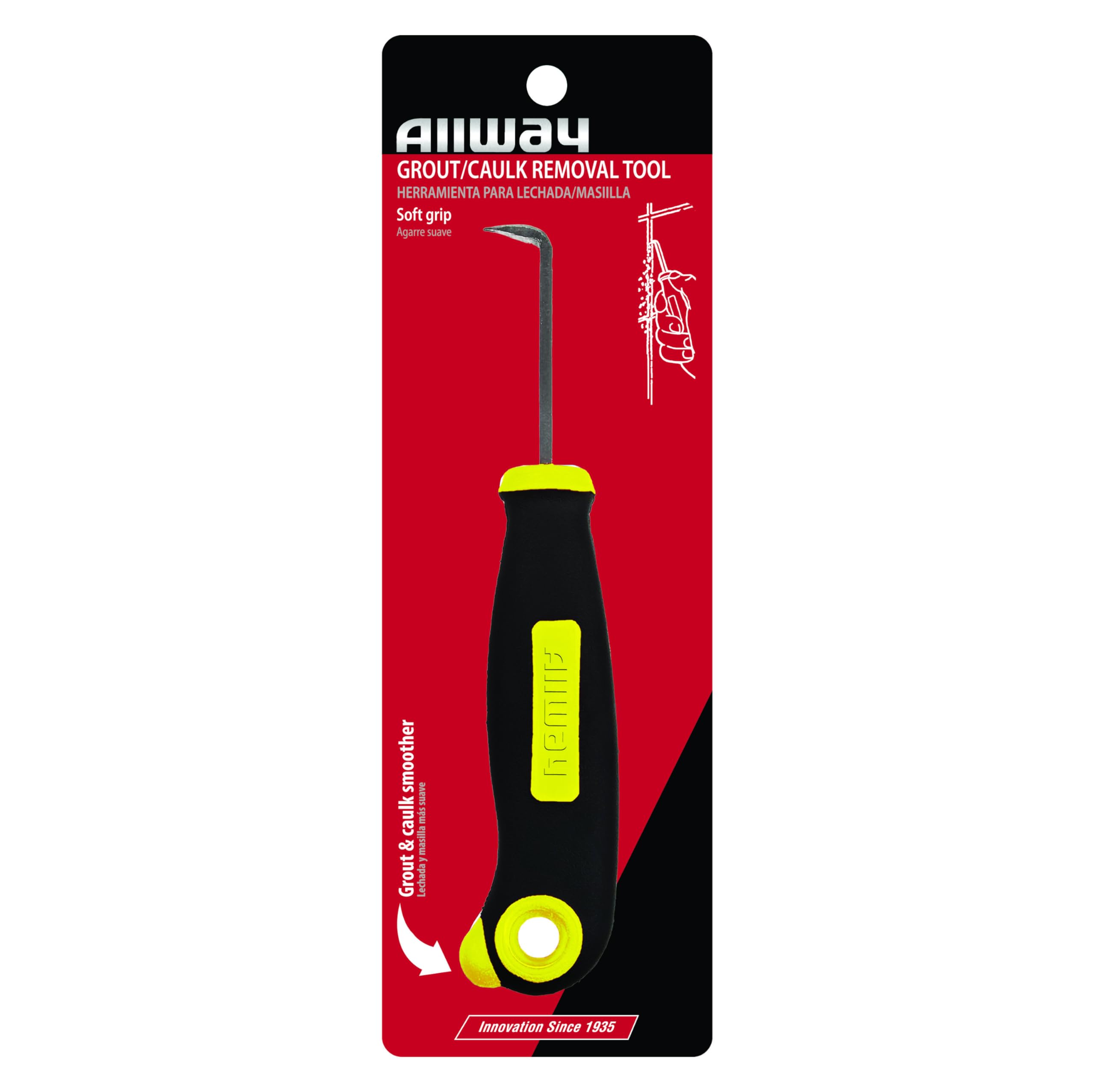 ALLWAY GCR Soft-Grip Grout & Caulk Removal Tool