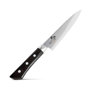 kai kai ae2909 petty knife seki magoroku akane 4.7 inches (120 mm) kitchen knife, made in japan, dishwasher safe, fruit knife, paring knife