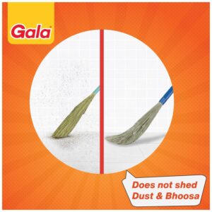 Gala No Dust Broom For Floor Cleaning, broom stick for home floor cleaning, Jhadu for home cleaning, Made of washable Fibers (Pack of 1)