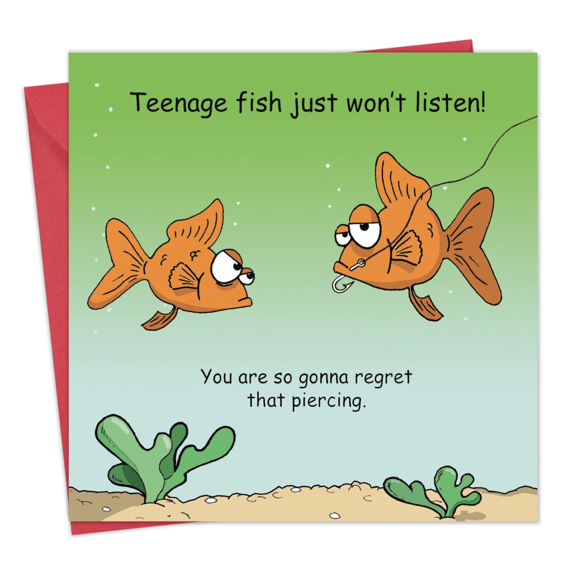 Twizler Funny Card Fish - Funny Card Birthday – Blank Card - Humorous Birthday Cards - Funny Birthday Card Women – Funny Birthday Card Men – Funny Card Teenager – Mothers Day Card – Fathers Day Card