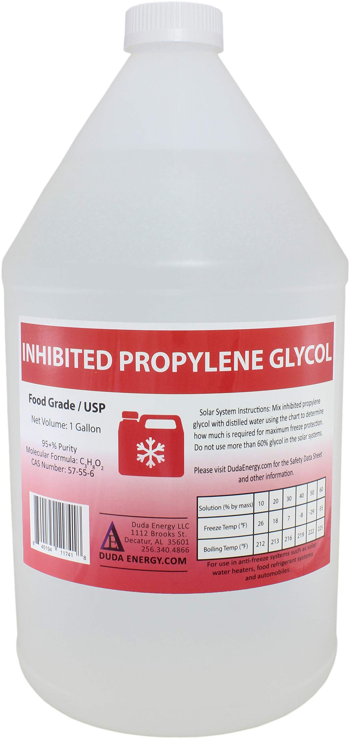 Duda Solar propglyI Propylene Glycol (1 Gallon), 1 Pack