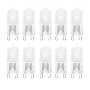 10 pack frosted lense q75/g9/fr/120v g9 jcd 75 watt 120 volt t4 jd type halogen house hold light bulb hanging pendant accent type spot down lamp chandelier sconce fixture lighting