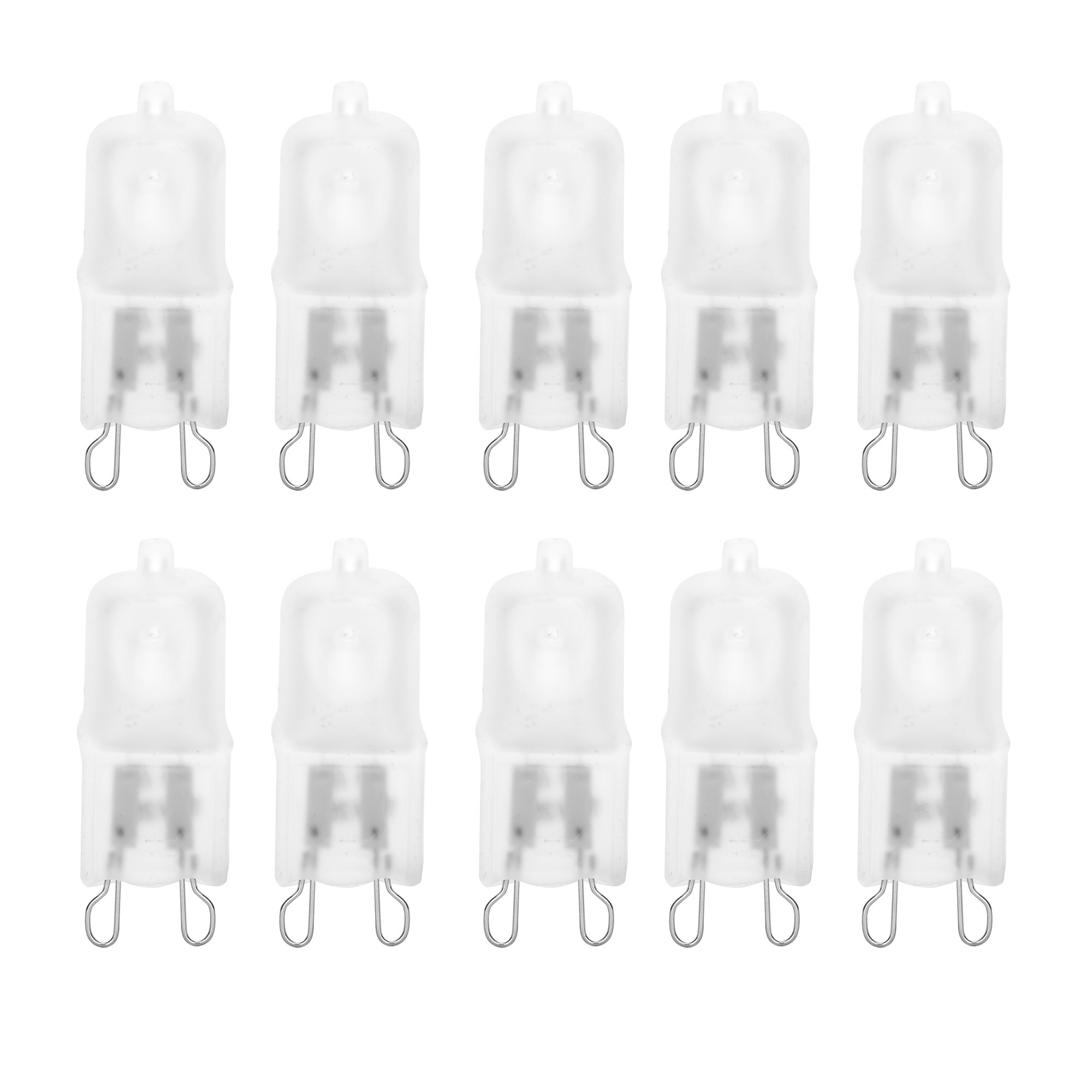 10 Pack Frosted Lense Q75/G9/FR/120V G9 JCD 75 Watt 120 Volt T4 JD Type Halogen House Hold Light Bulb Hanging Pendant Accent Type Spot Down Lamp Chandelier Sconce Fixture Lighting