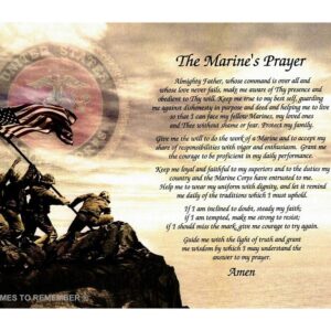 Marine Gift Prayer Birthday Father's Day Husband Son Wife Daughter Mother for Marine