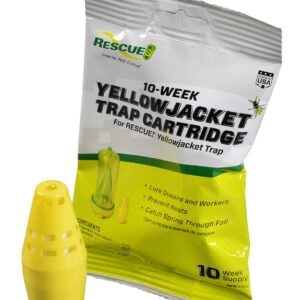 RESCUE! Yellowjacket Attractant Cartridge (10 Week Supply) – for RESCUE! Reusable Yellowjacket Traps - (10 Pack)