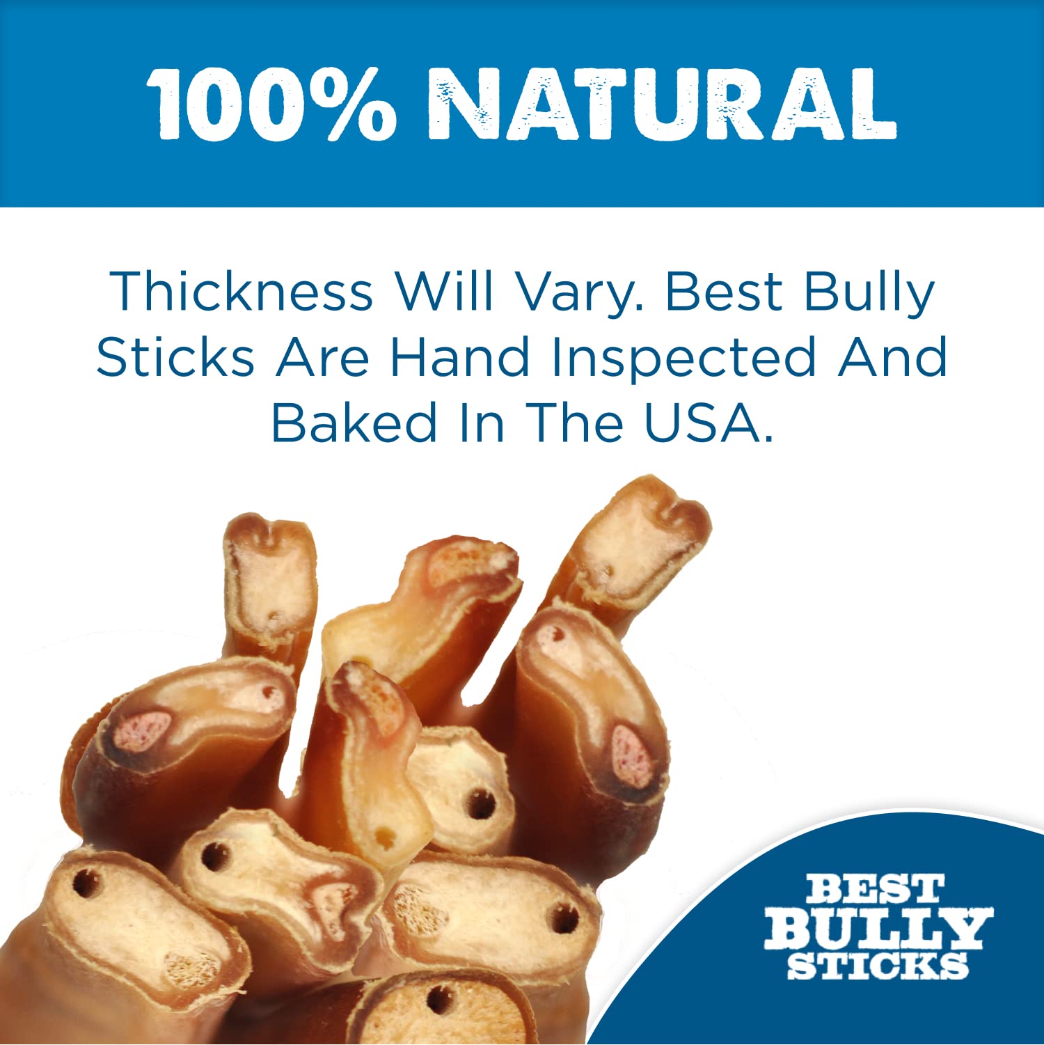 Best Bully Sticks 6 Inch Jumbo Bully Sticks for Large Dogs - 100% Natural, Grass-Fed Beef - Single Ingredient Grain and Rawhide Free Bully Stick Dog Chews | 25 Pack