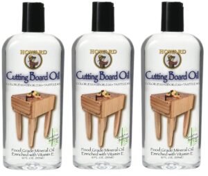 howard products bbb012 butcher block and cutting board oil, 12-ounce (3-pack)