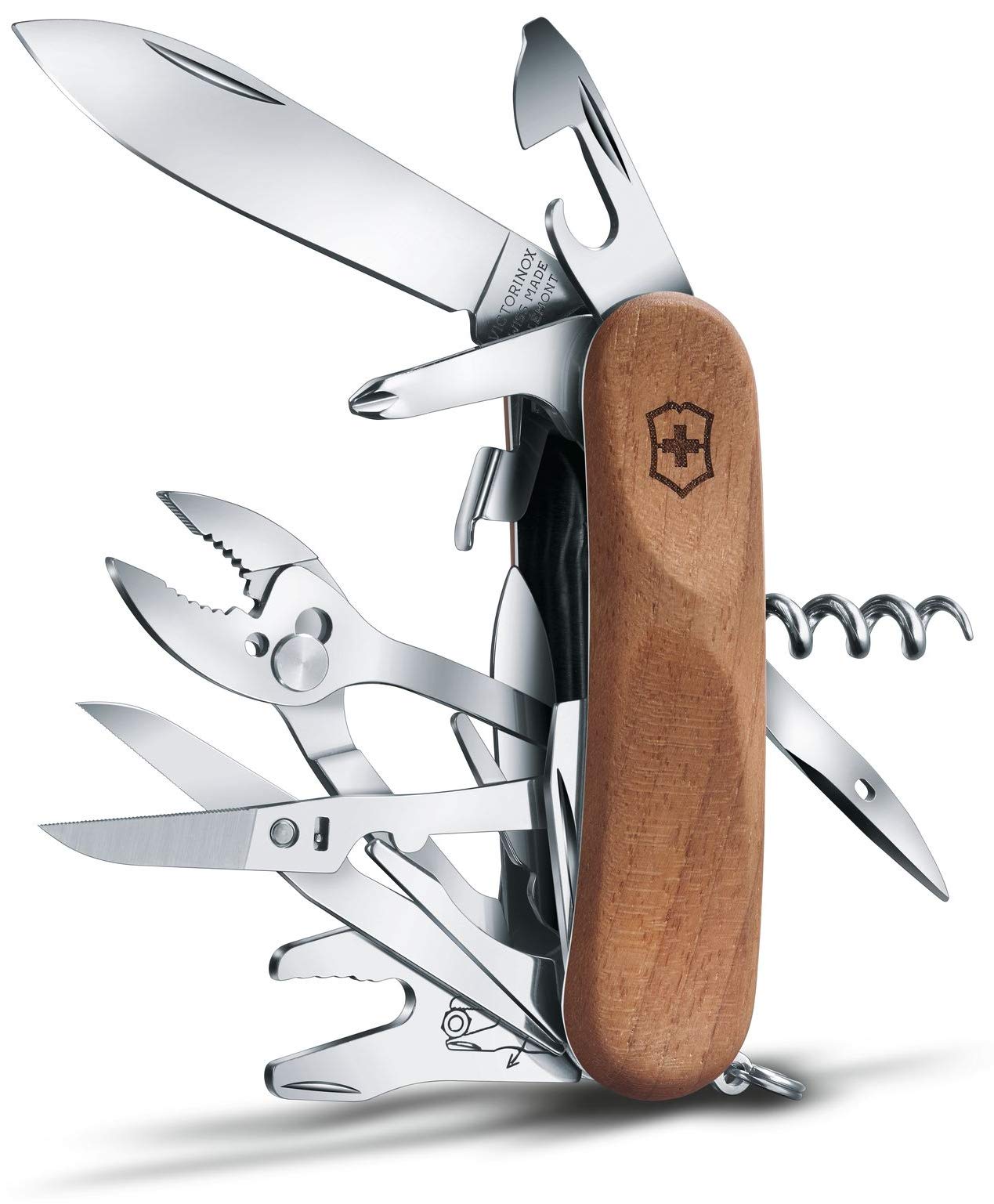 Victorinox - Victorinox EvoWood S557 - Swiss Army Pocket Knife - Walnut 85 mm - 18 Tools