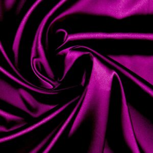 stretch charmeuse satin magenta, fabric by the yard