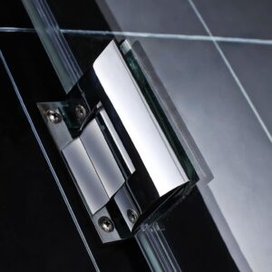 DreamLine Unidoor Plus 45 1/2 - 46 in. W x 72 in. H Frameless Hinged Shower Door in Chrome, SHDR-244557210-01