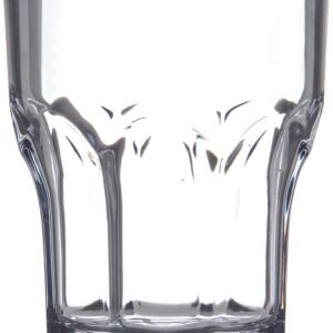 Carlisle FoodService Products Louis Clear Tumbler Short Glass for Restaurants, Catering, Kitchens, Plastic, 6 Ounces, Clear