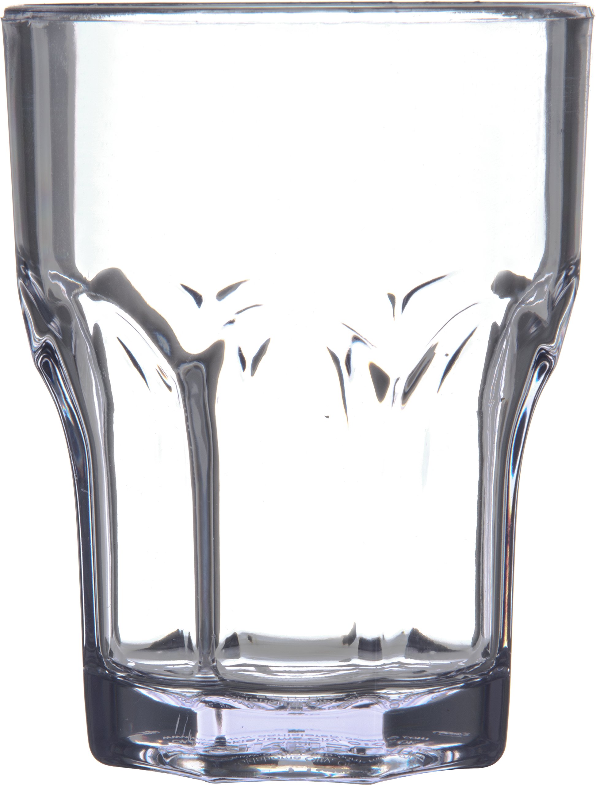 Carlisle FoodService Products Louis Clear Tumbler Short Glass for Restaurants, Catering, Kitchens, Plastic, 6 Ounces, Clear