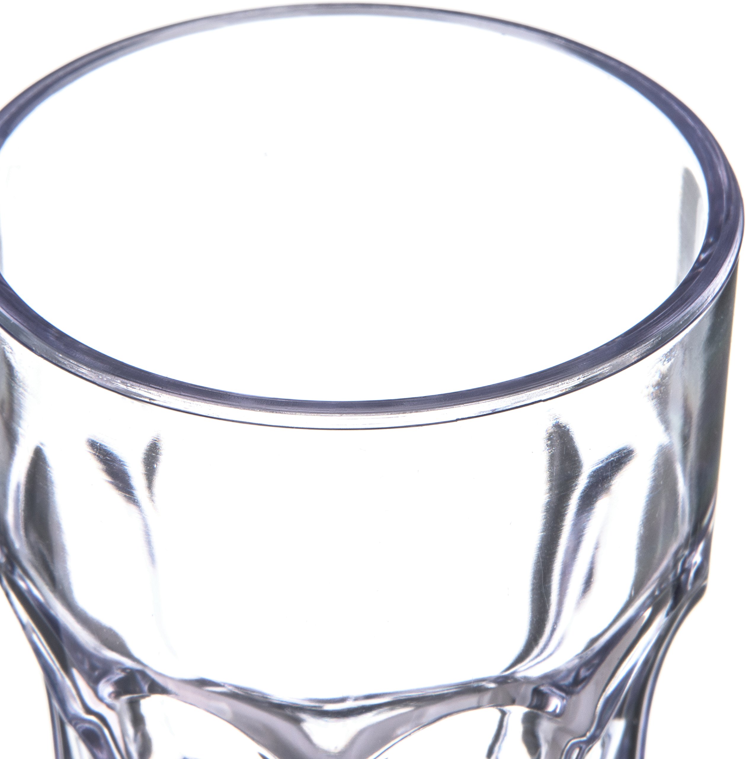 Carlisle FoodService Products Louis Clear Tumbler Short Glass for Restaurants, Catering, Kitchens, Plastic, 6 Ounces, Clear